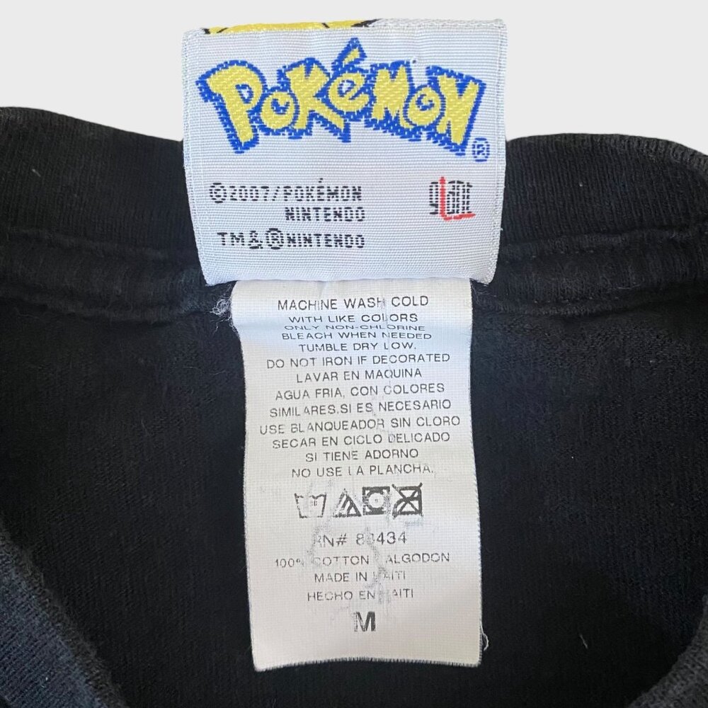 Y2K Pokemon Lucario Weavile Shirt Black Boys Size Medium Long-Sleeve Pikachu - Picture 10 of 12